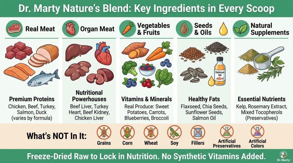 Dr. Marty Dog Food Ingredients What Is Actually in It