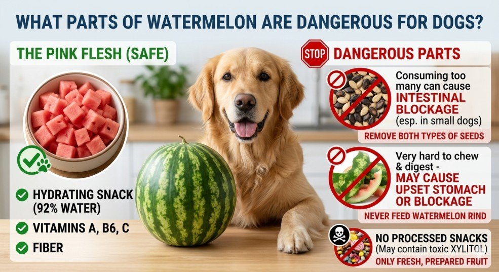 What Parts of Watermelon Are Dangerous for Dogs