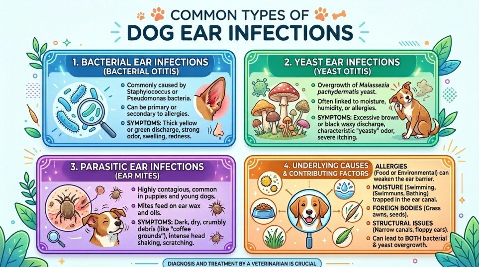 Types of Dog Ear Infections