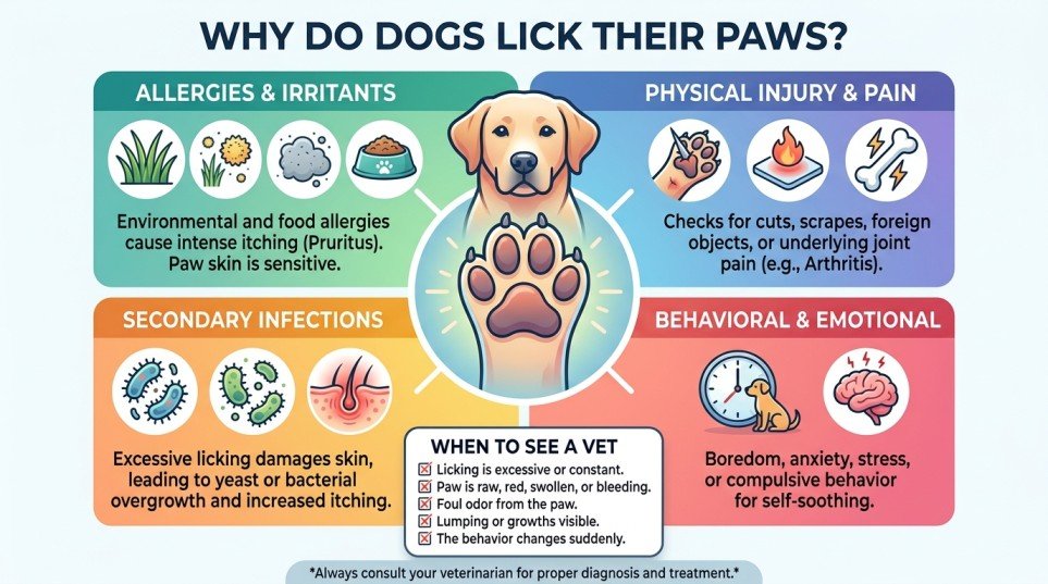 Why Do Dogs Lick Their Paws