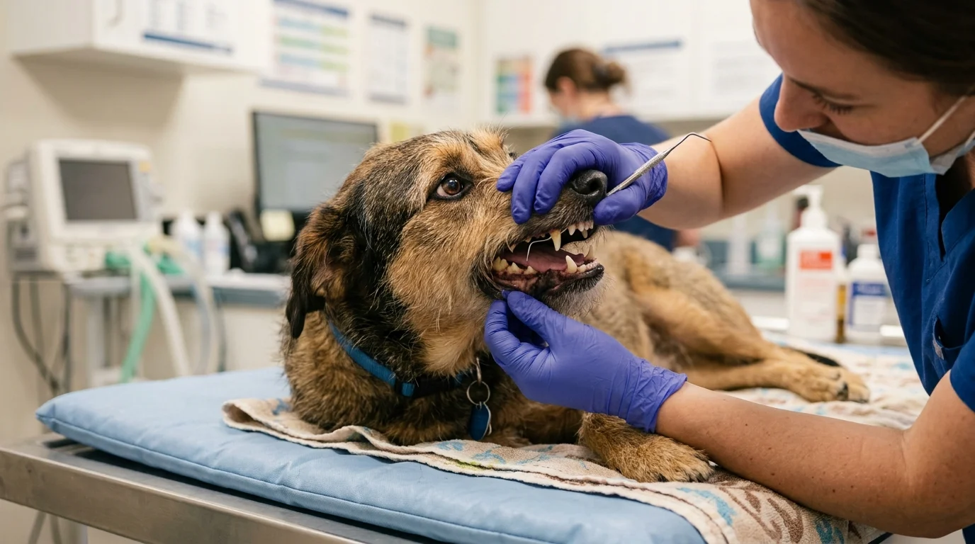 dog grinding teeth